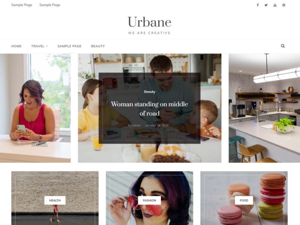 Urbane free masonry WordPress theme